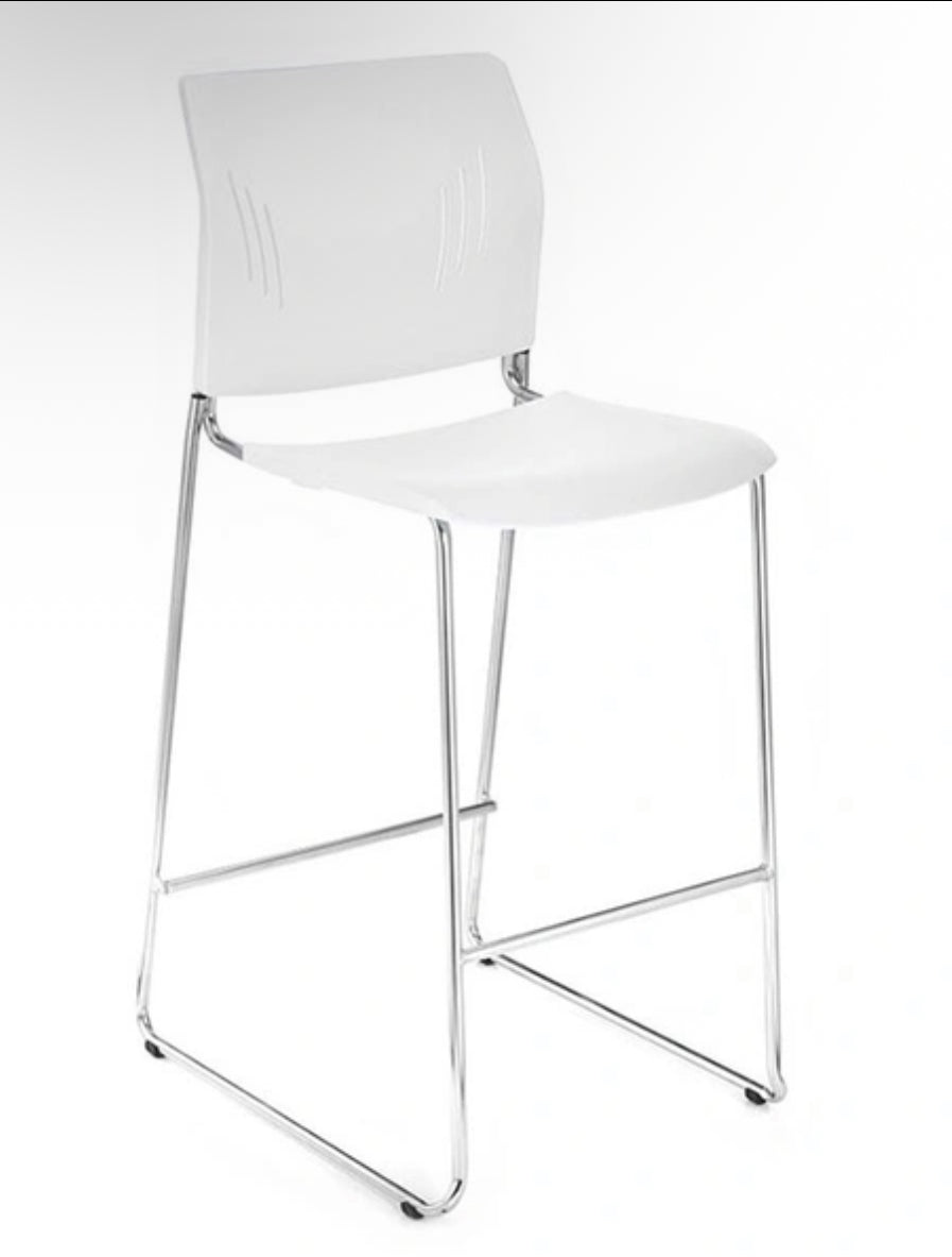 Agenda Plus Non-Stacking & Bar Height Chairs with Chrome Frame and Footrest - 3085