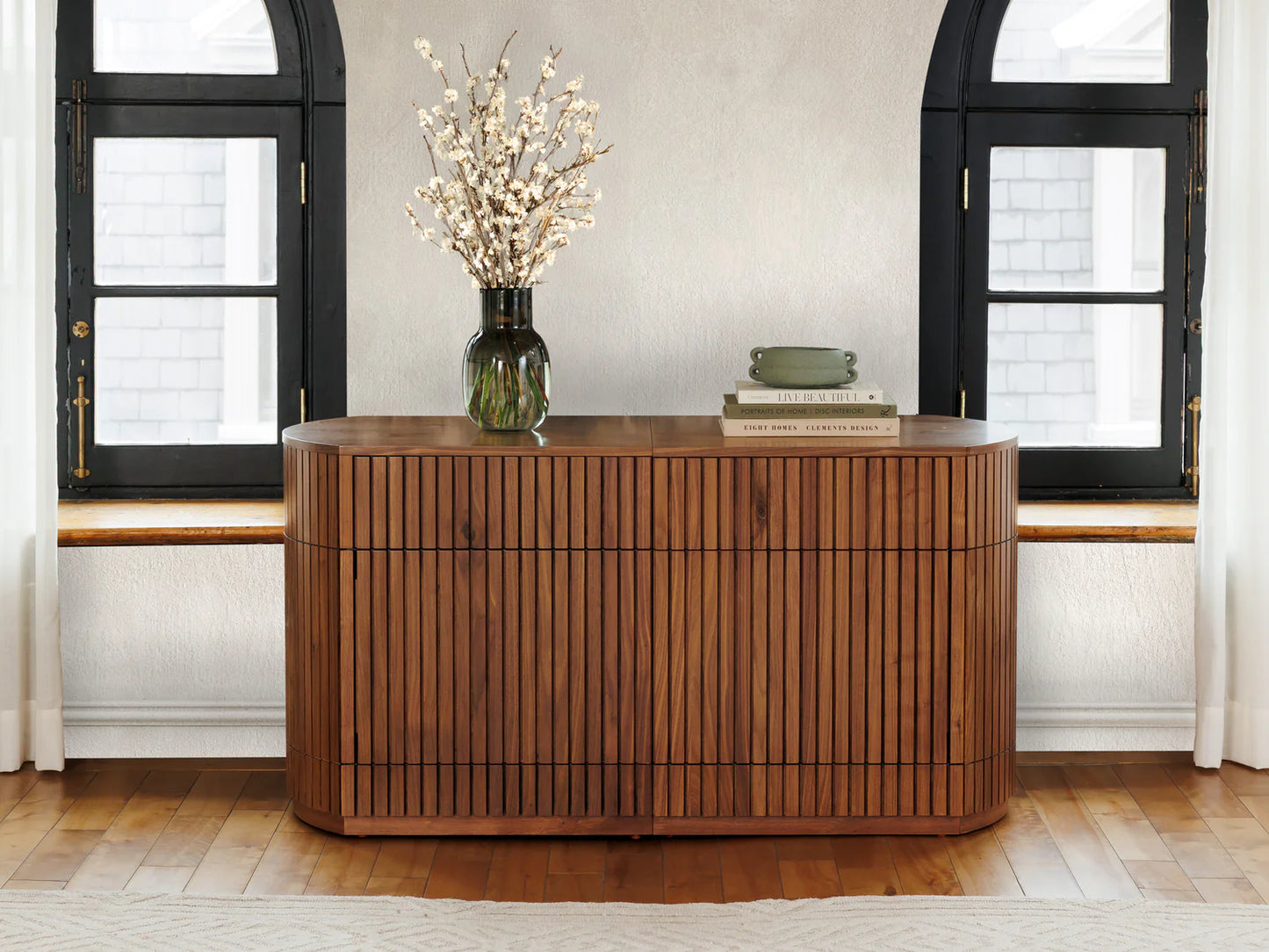 Transformer Round Sideboard - Panel Storage