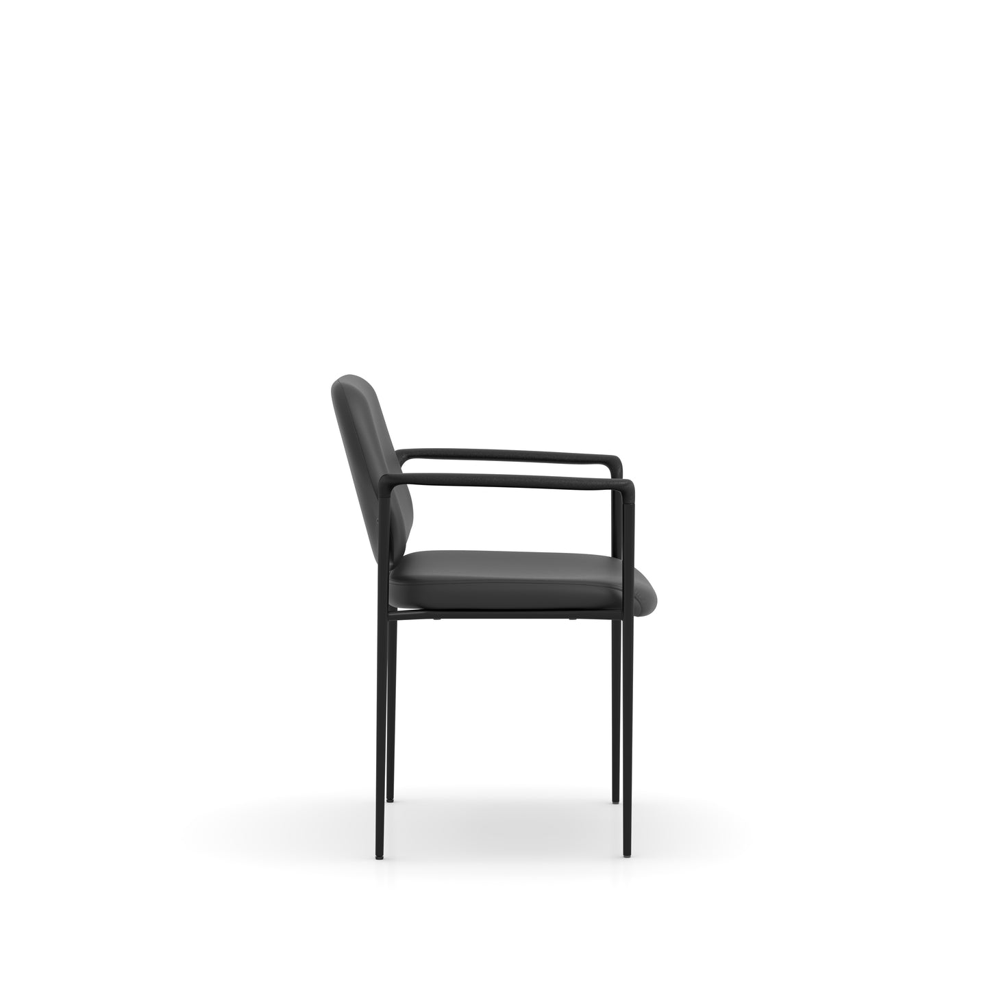 Reed Stacking Guest Chair with Arms - Black - 10220