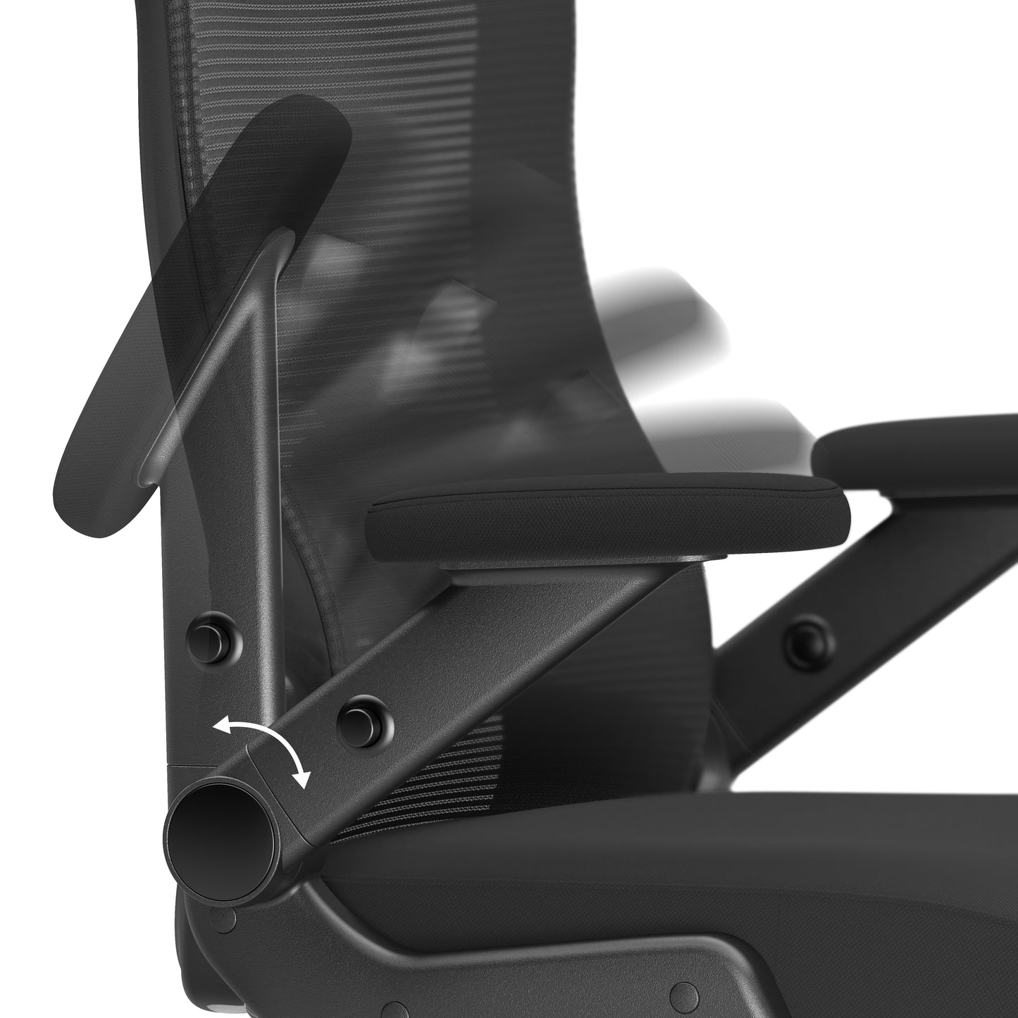 Titan Big & Tall High Mesh Back Swivel Tilter Chair with Height Adjustable Flip Arms Weight Capacity 400lbs - Black - 21010