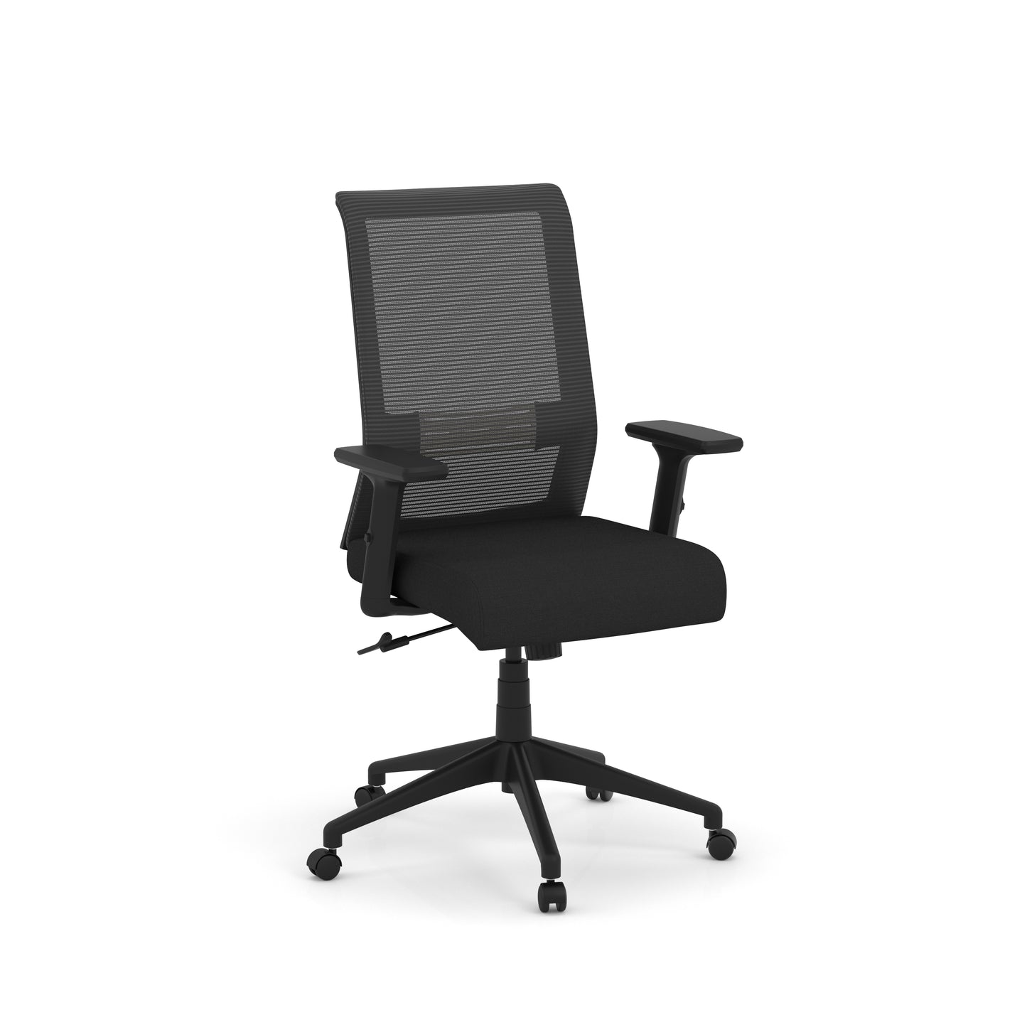 Mimic Black Mesh Black Seat Task Chair with Height Adjustable Arms - 6560