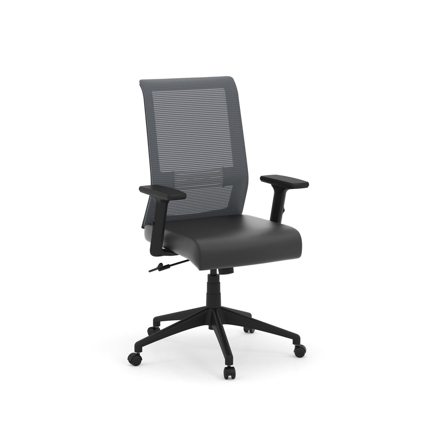 Mimic Gray Mesh Black Seat Task Chair with Height Adjustable Arms - 6560