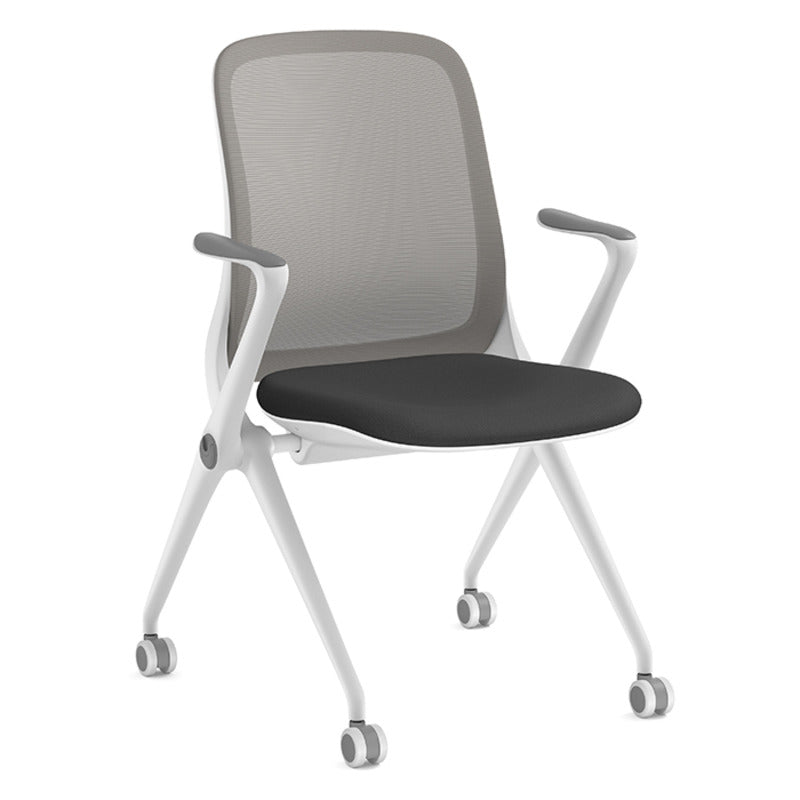 Era Nesting Flip Seat Guest Chair - Black Seat - White Frame - 61394