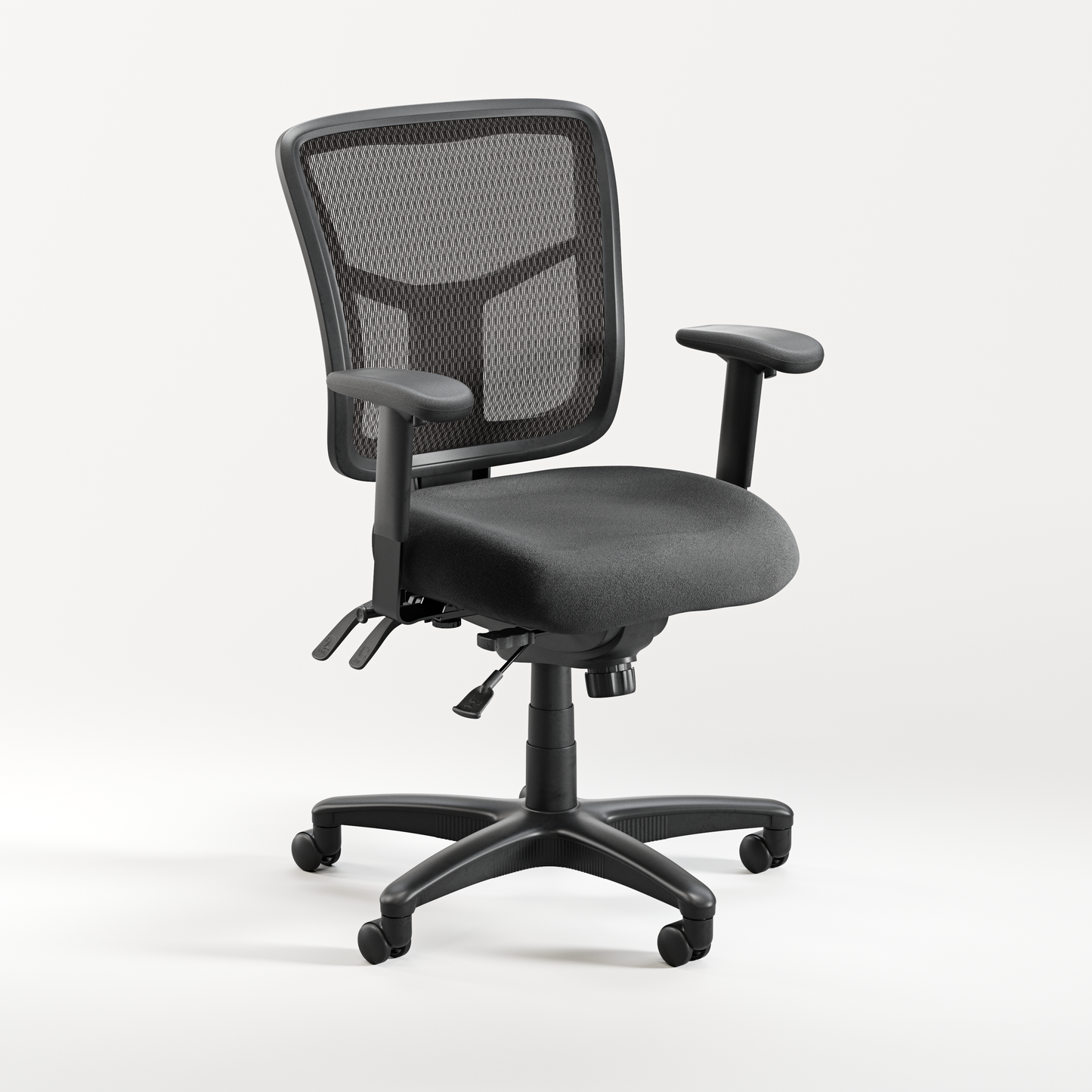 CoolMesh Medium Back Multi-Function Task with Adjustable Lumbar Support & Ratchet Back with Titanium Base - 7754S & 7700T