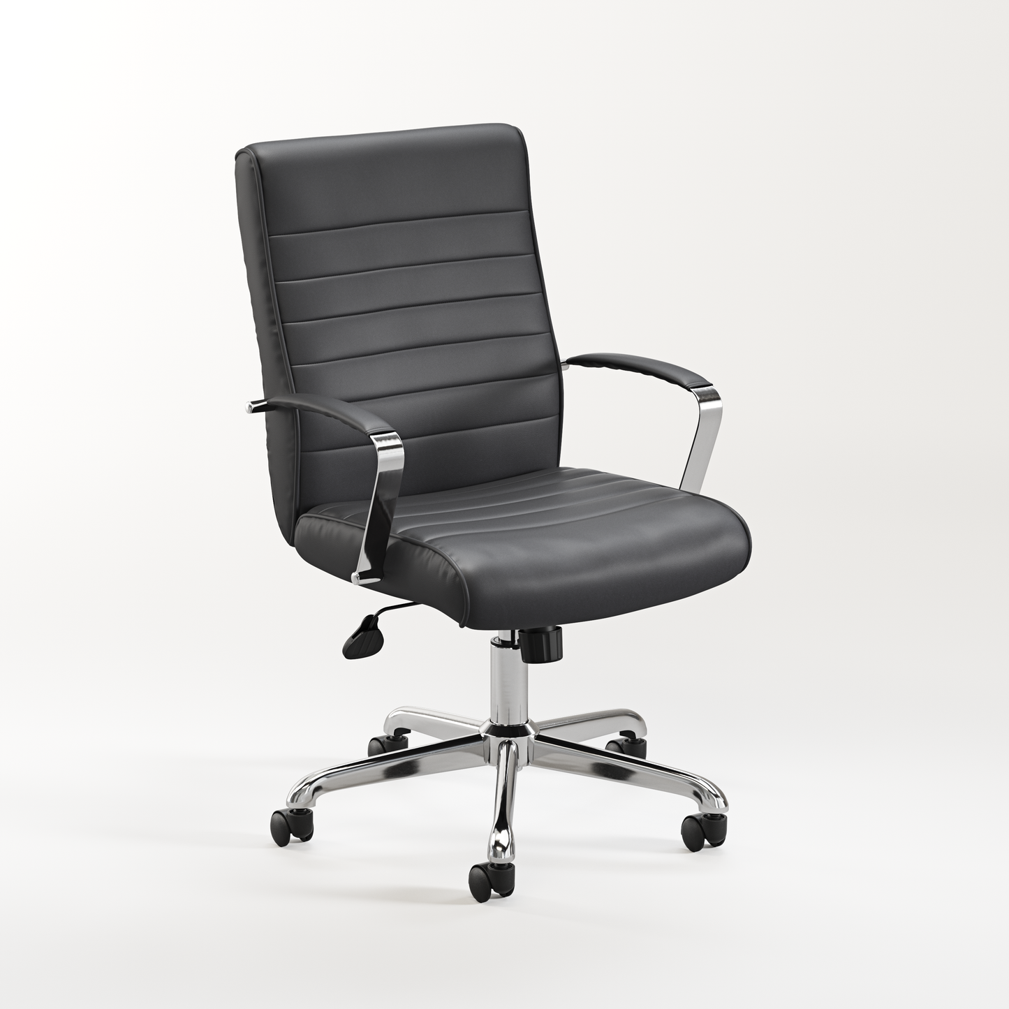 Stratus Medium Back with Arm Sleeves and Chrome Frame - Black or Gray - 6960