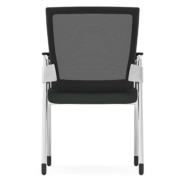 Propel Executive Guest Chair Black Mesh Back Charcoal Black Fabric with Chrome Frame - Black - 3703