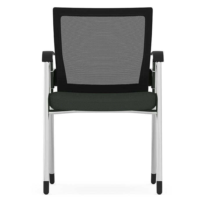 Propel Executive Guest Chair Black Mesh Back Charcoal Black Fabric with Chrome Frame - Black - 3703