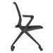 Era Nesting Flip Seat Guest Chair - Black Seat - Black Frame - 61394