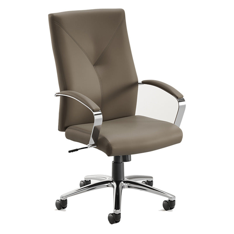 Wren Executive Chair with Chrome Frame and Brown - 14010