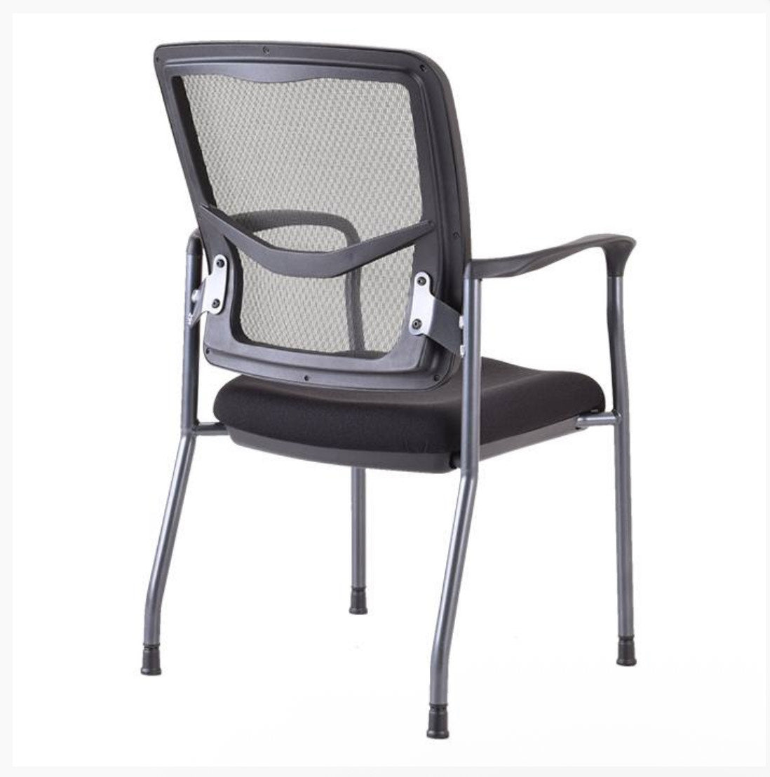 CoolMesh Series Stackable Guest Chair with Arms - Black - 7604TG
