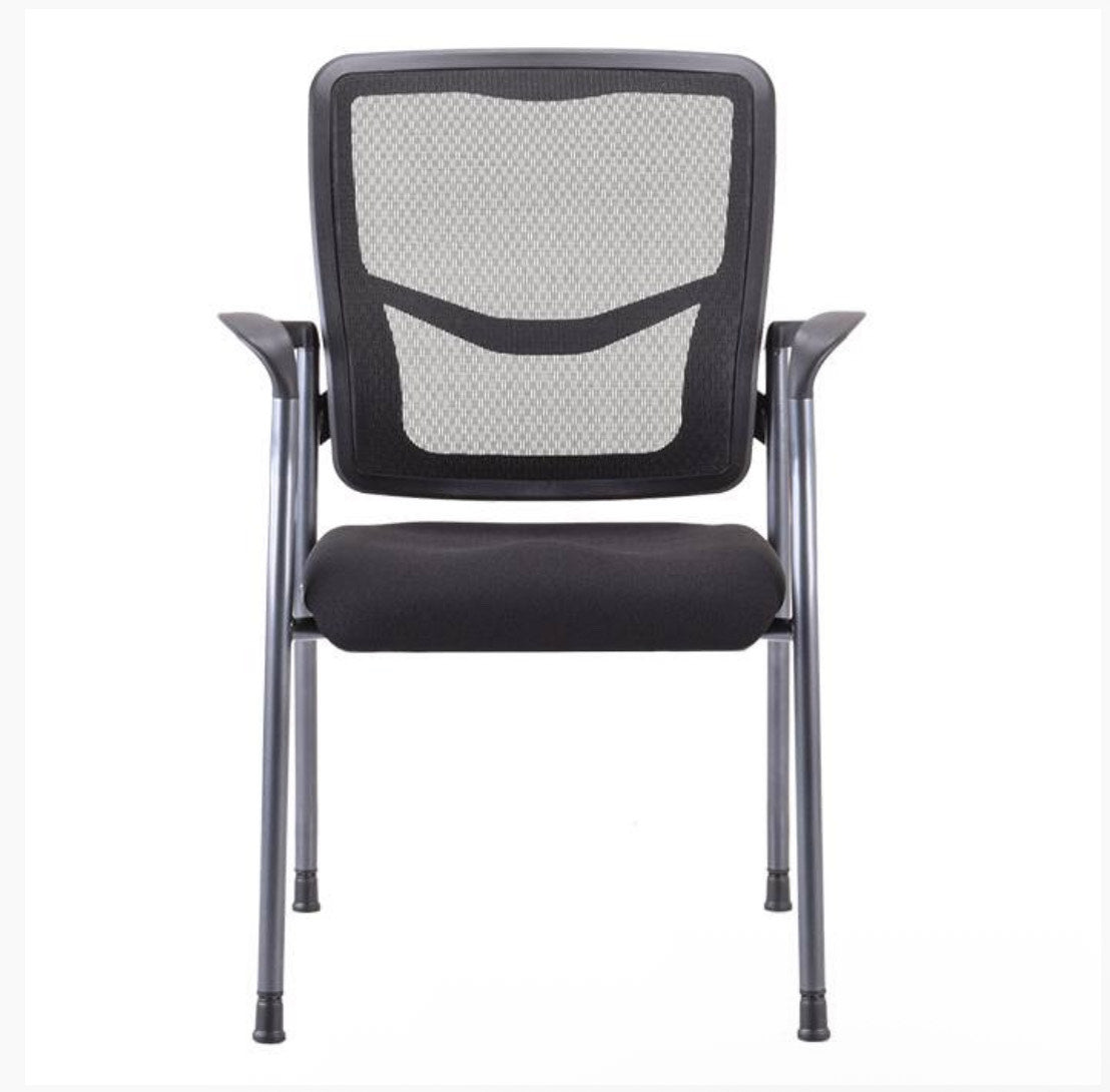 CoolMesh Series Stackable Guest Chair with Arms - Black - 7604TG