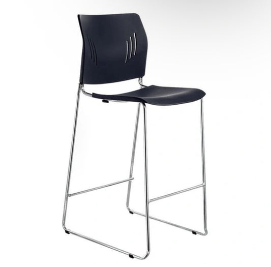 Agenda Plus Non-Stacking & Bar Height Chairs with Chrome Frame and Footrest - 3085