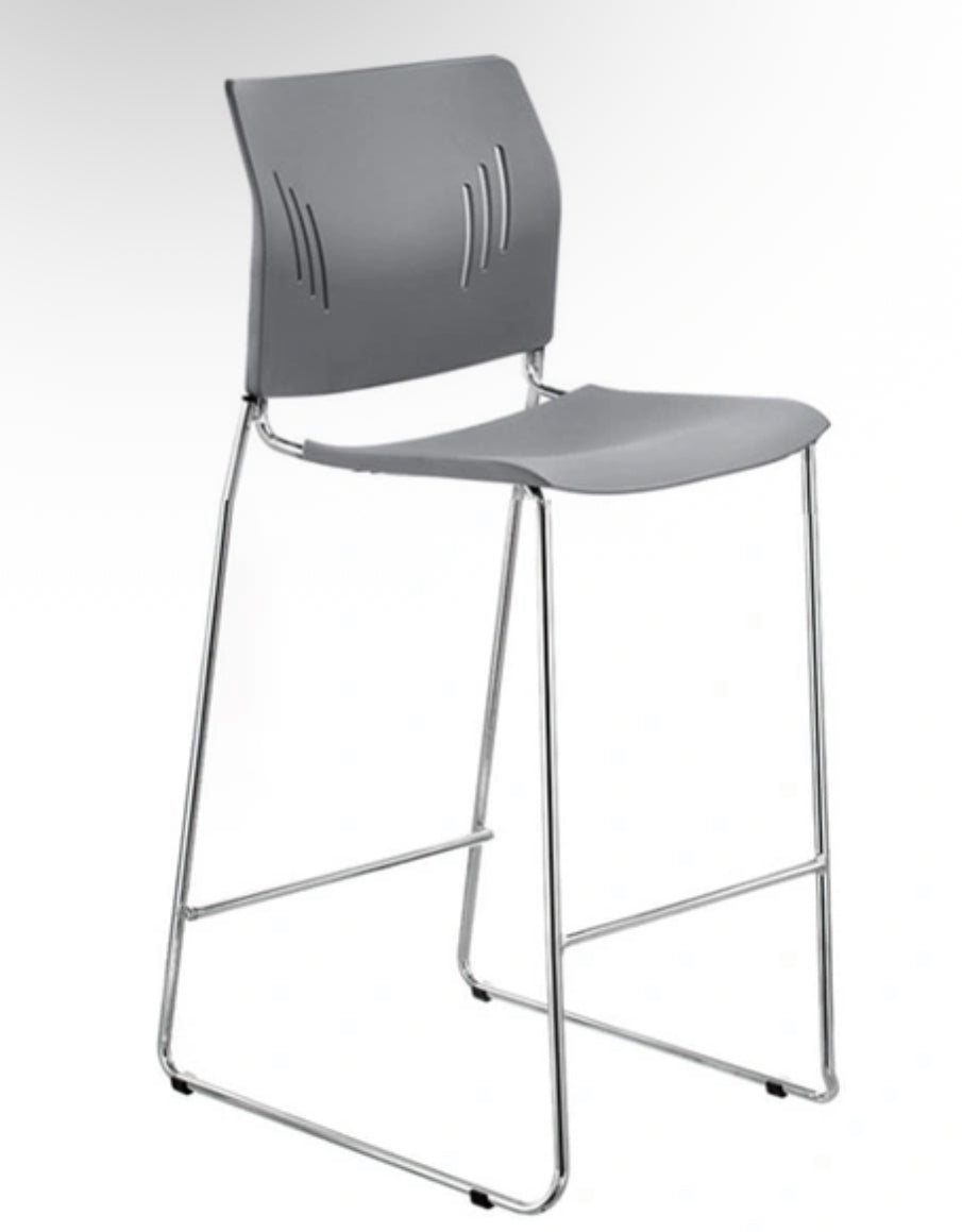 Agenda Plus Non-Stacking & Bar Height Chairs with Chrome Frame and Footrest - 3085