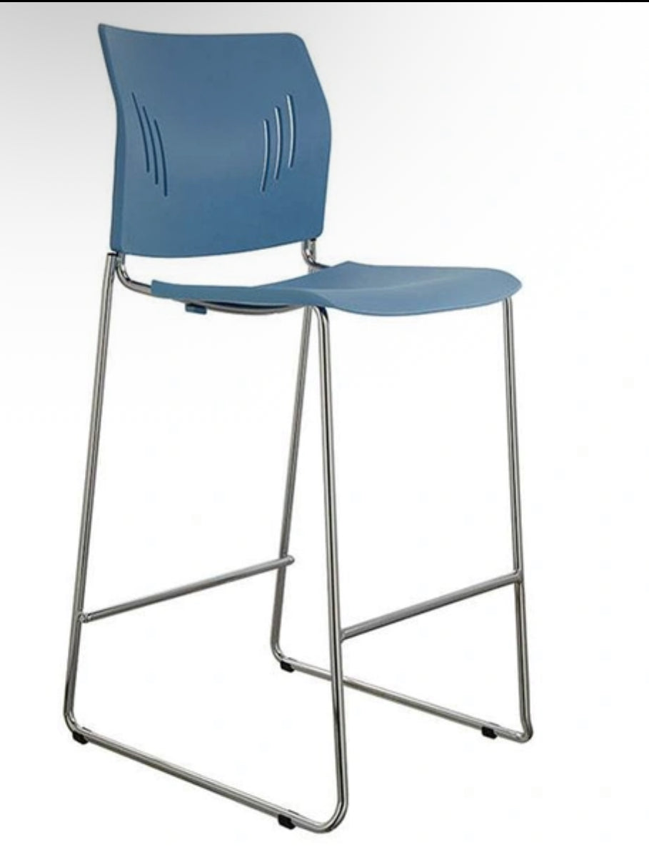 Agenda Plus Non-Stacking & Bar Height Chairs with Chrome Frame and Footrest - 3085