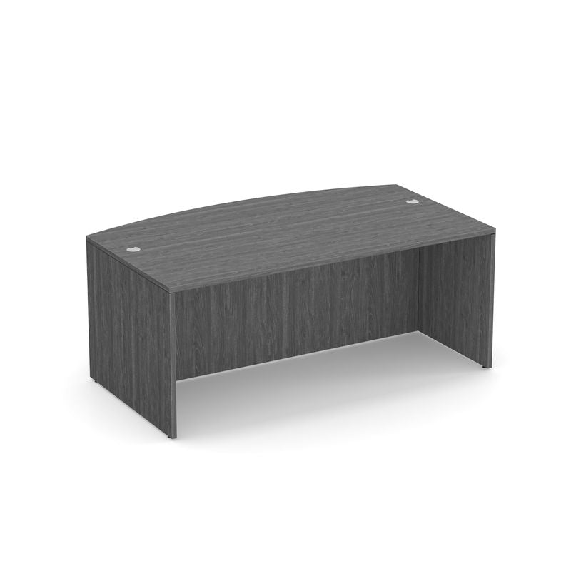 Classic Laminate Series - Bow Front Desk Shell - 66"W x 30/36"D - PL187