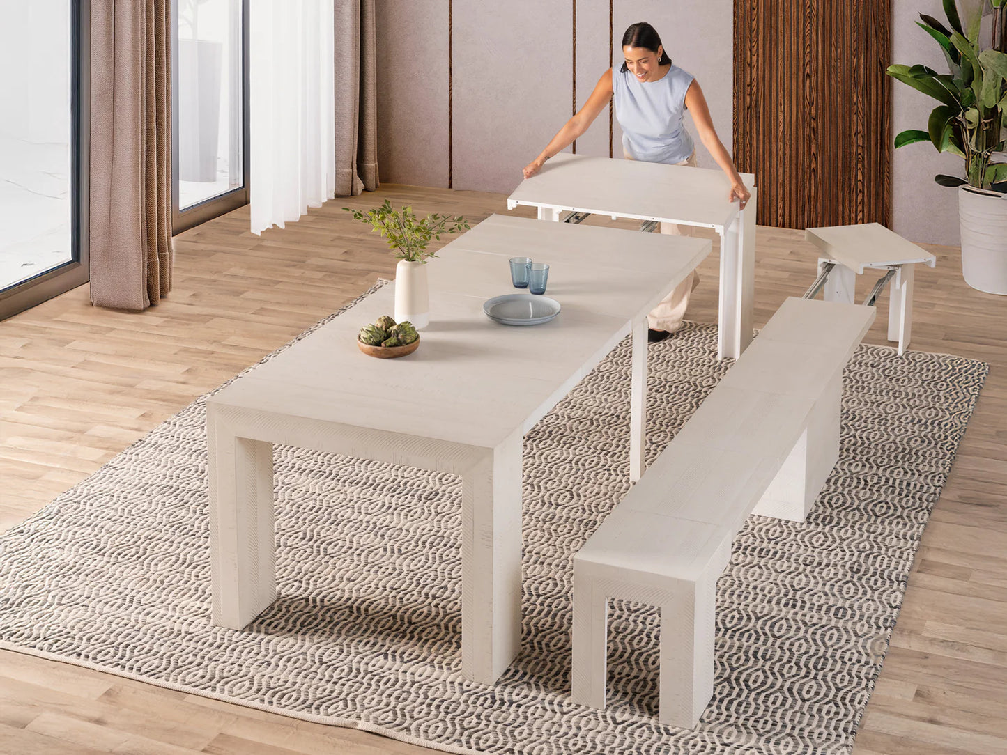 Transformer Table - Dining Set - The Practical - Table & Bench Set