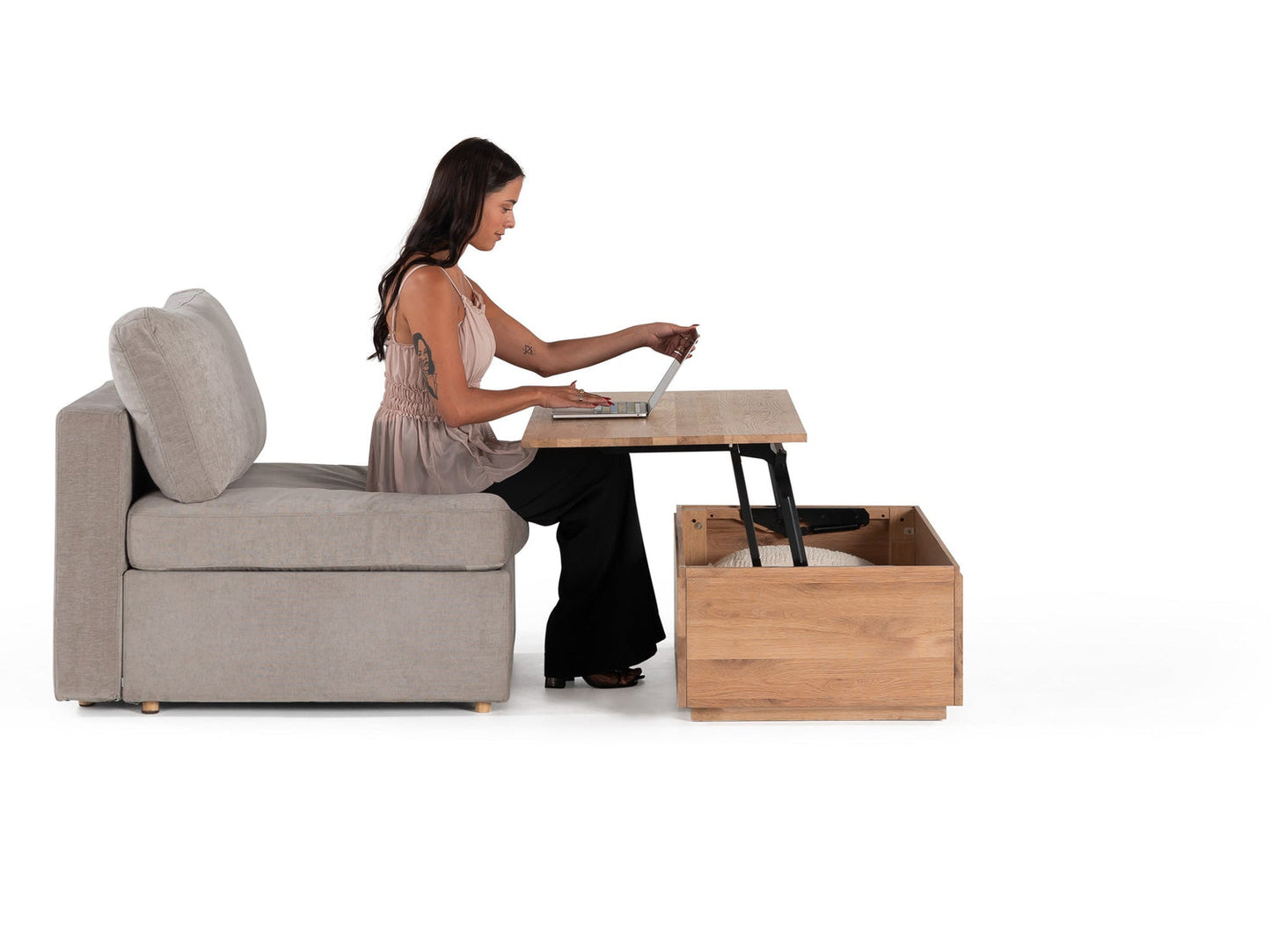 Transformer Coffee Table - Panel Storage