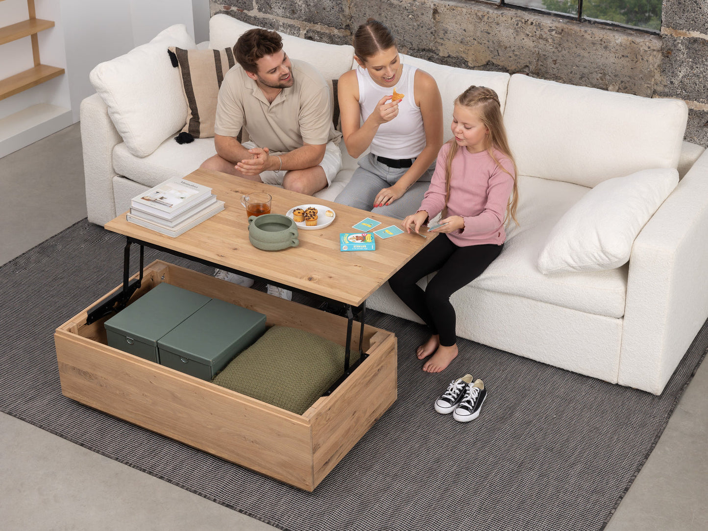 Transformer Coffee Table - Panel Storage