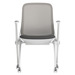 Era Nesting Flip Seat Guest Chair - Black Seat - White Frame - 61394