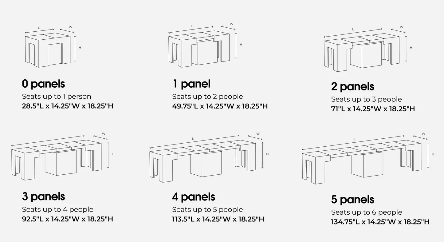 The Transformer Table - Dining Set - The Gathering - Table & Bench (x2)