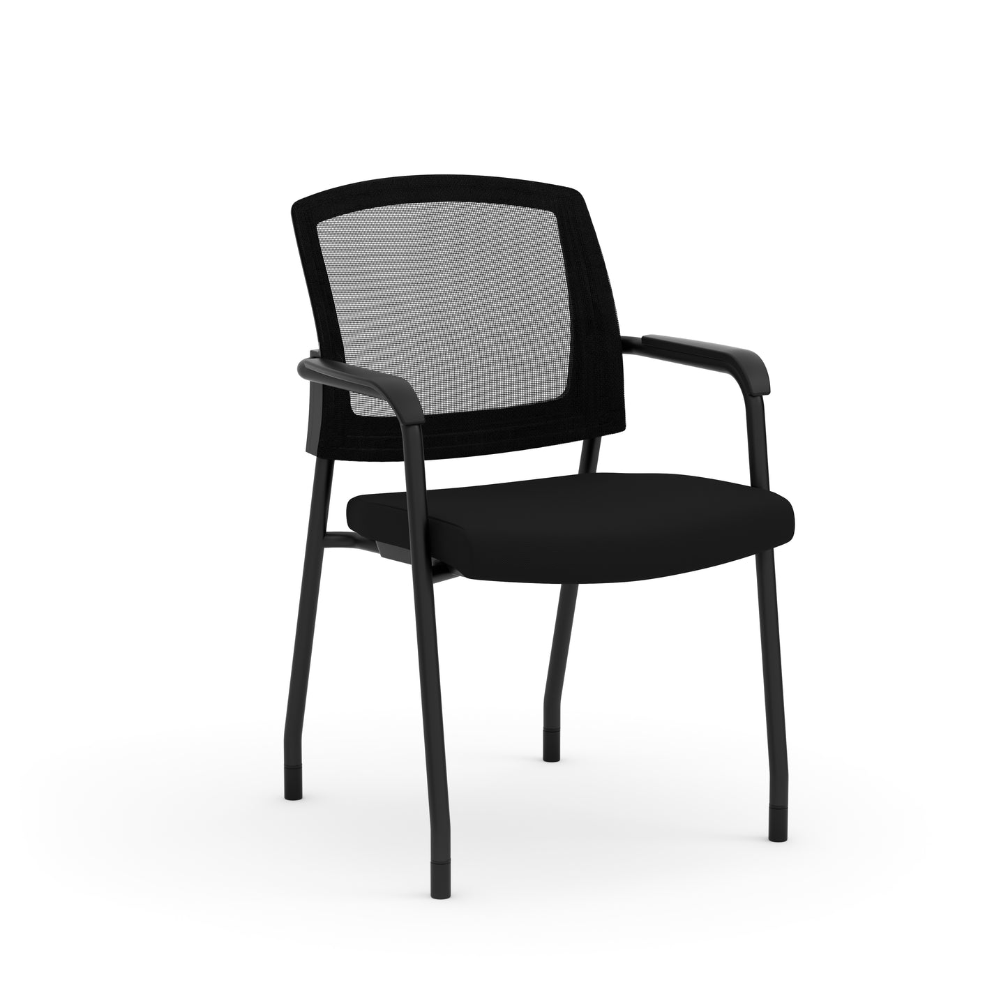 Baker Series Stackable Guest Chair with Arms - Black - 3128G