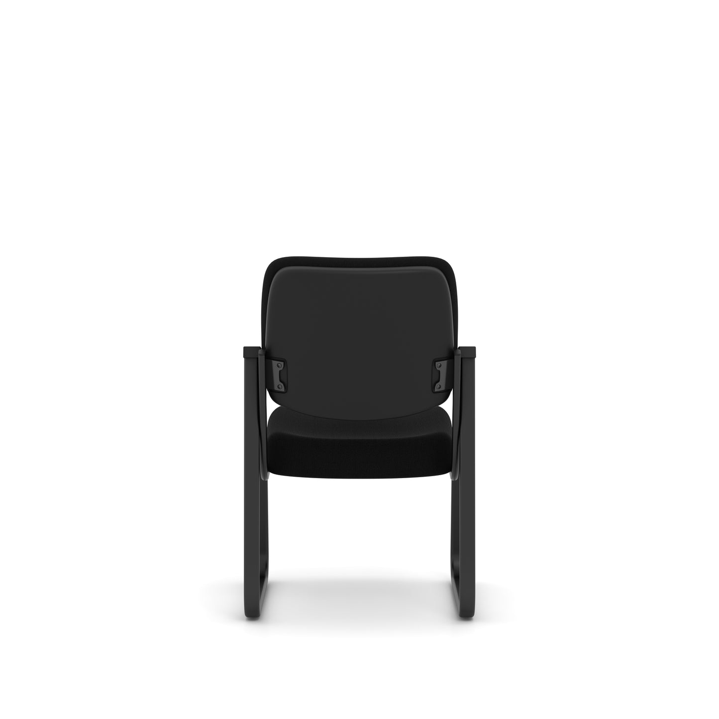 Ashton Series Guest Chair Sled Base - Black Fabric - Black - 2708