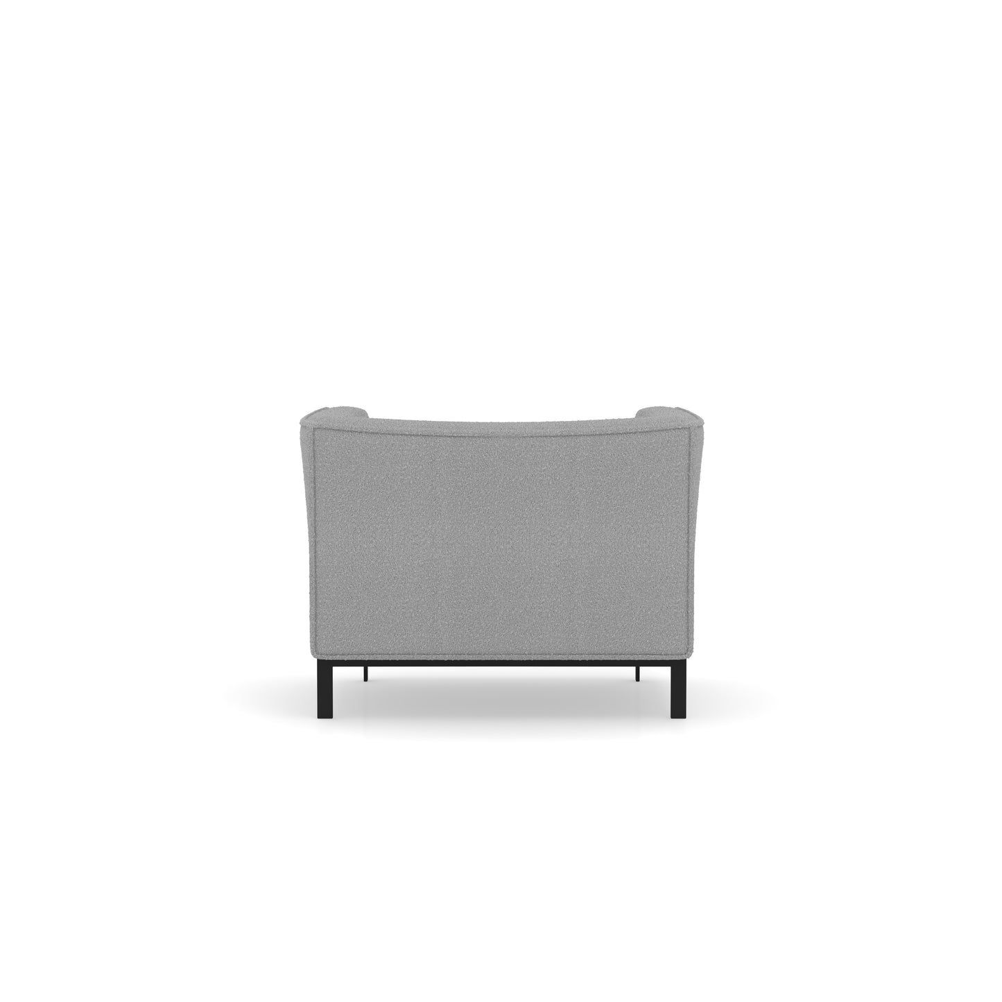 Arlo Bouclé Single Seat Club Chair with Black Legs - 67311