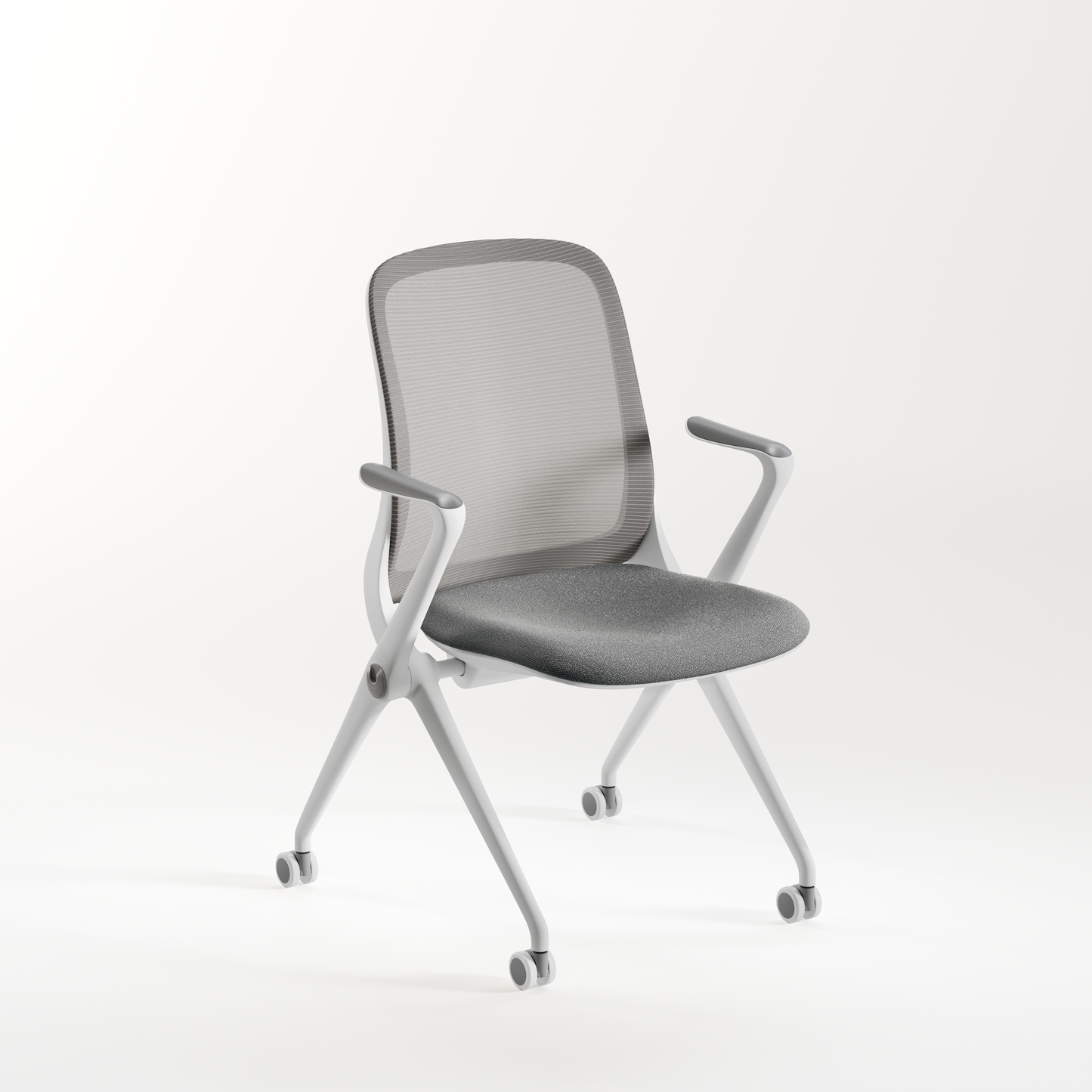 Era Nesting Flip Seat Guest Chair - Black or Gray - White or Black Frame - 61394