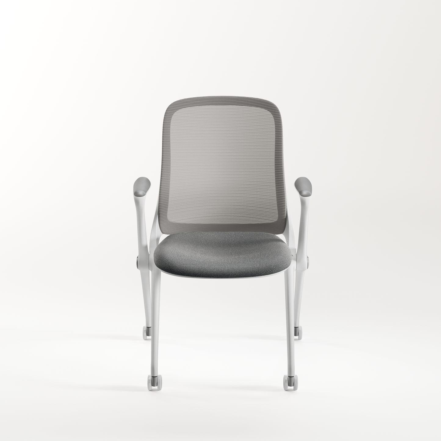 Era Nesting Flip Seat Guest Chair - Black or Gray - White or Black Frame - 61394