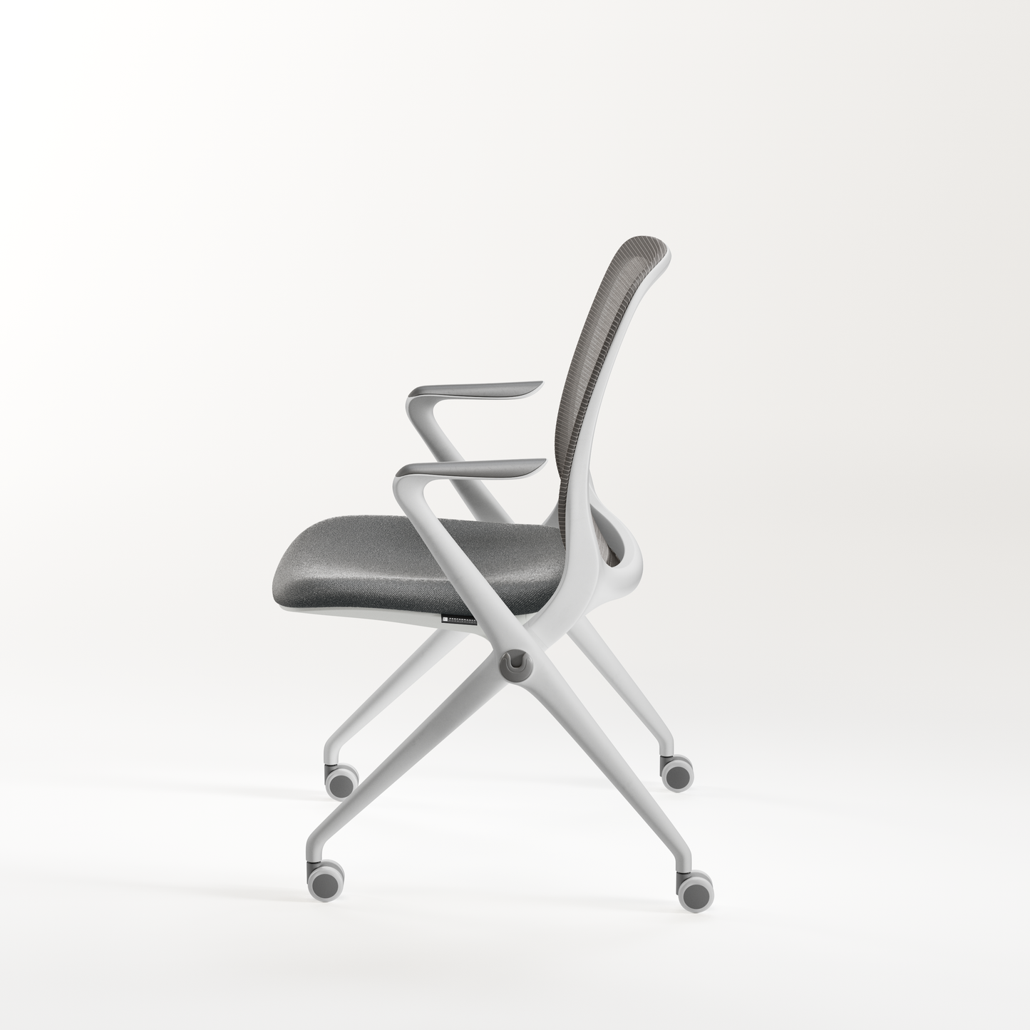 Era Nesting Flip Seat Guest Chair - Black or Gray - White or Black Frame - 61394