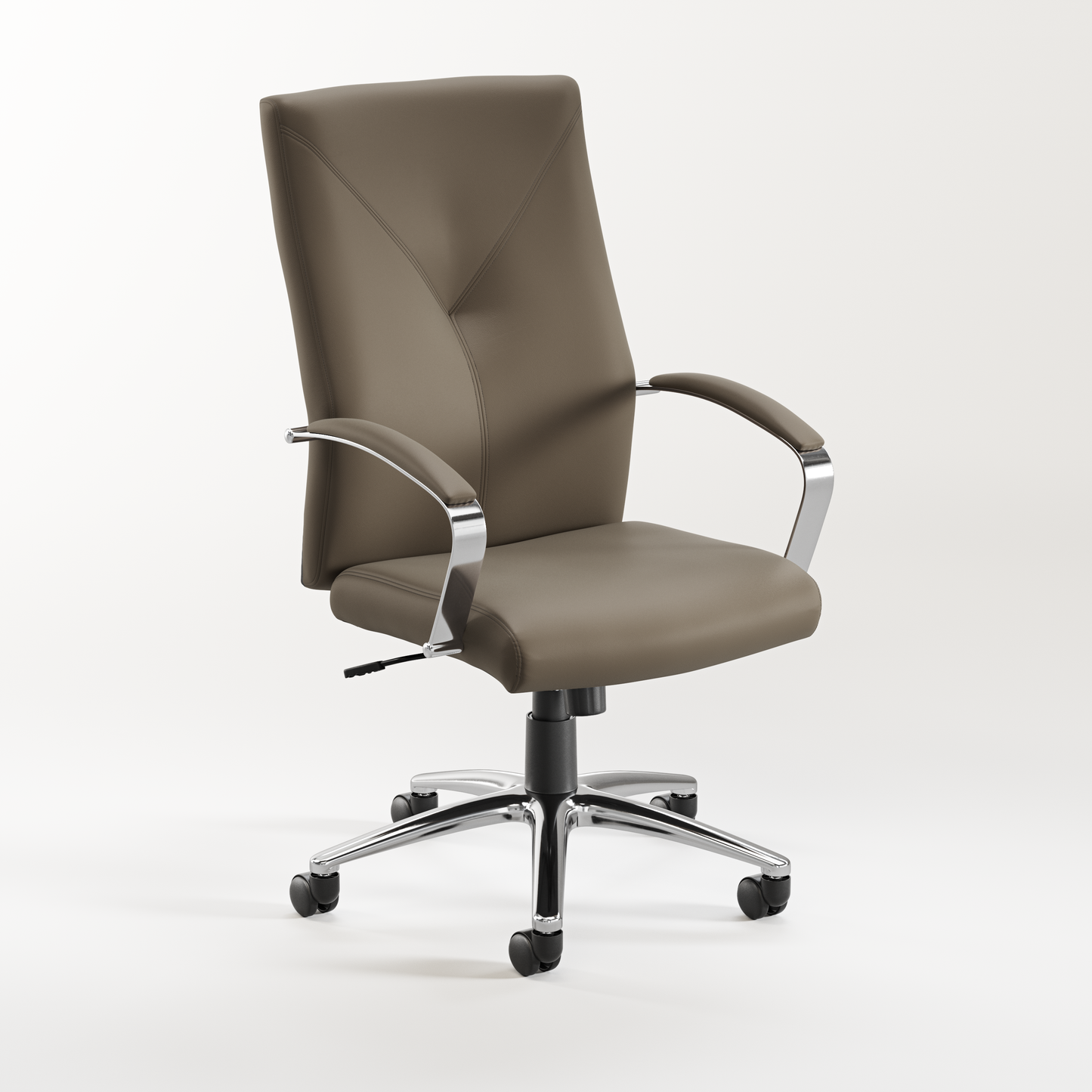 Wren Executive Chair with Chrome Frame and Brown - 14010