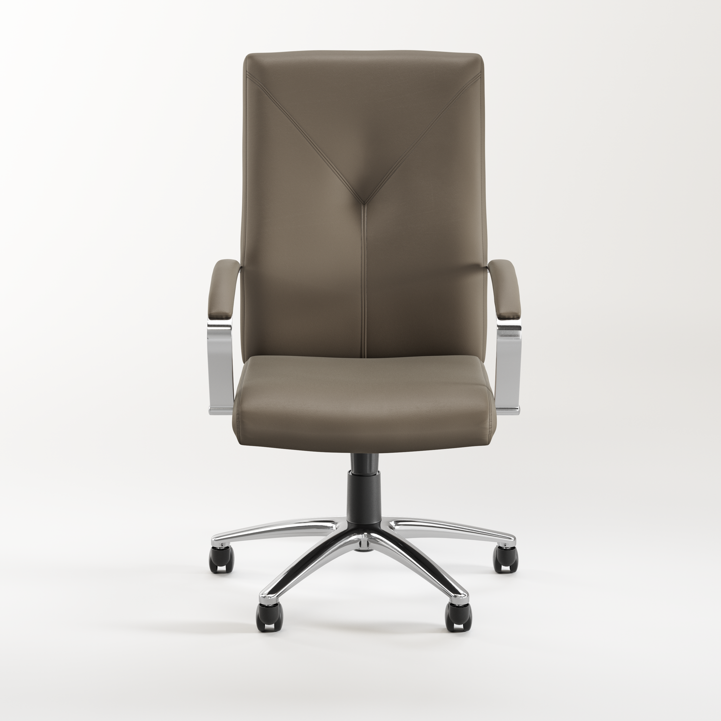 Wren Executive Chair with Chrome Frame and Brown - 14010