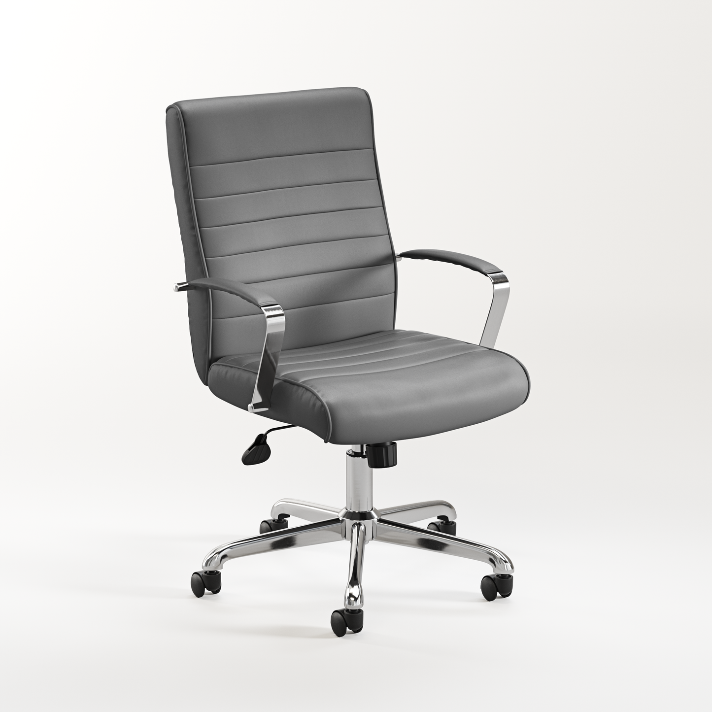 Stratus Medium Back with Arm Sleeves and Chrome Frame - Black or Gray - 6960