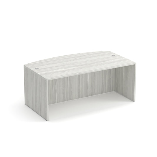 Classic Laminate Series - Bow Front Desk Shell - 71"W x 36/41"D - PL189