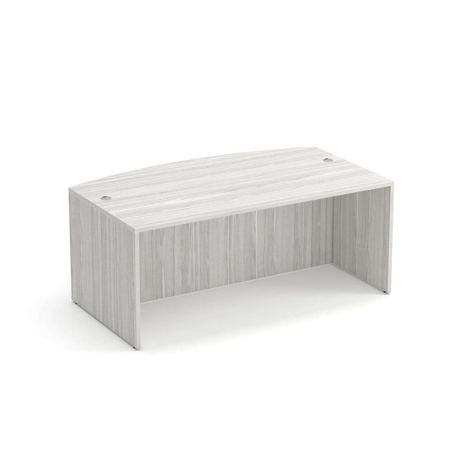 Classic Laminate Series - Bow Front Desk Shell - 66"W x 30/36"D - PL187