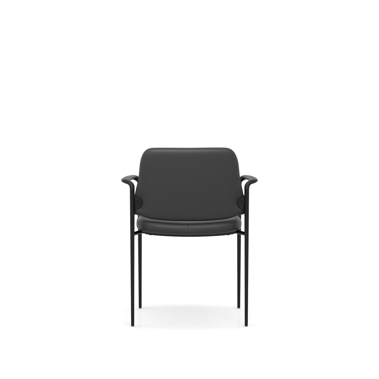 Reed Stacking Guest Chair with Arms - Black - 10220