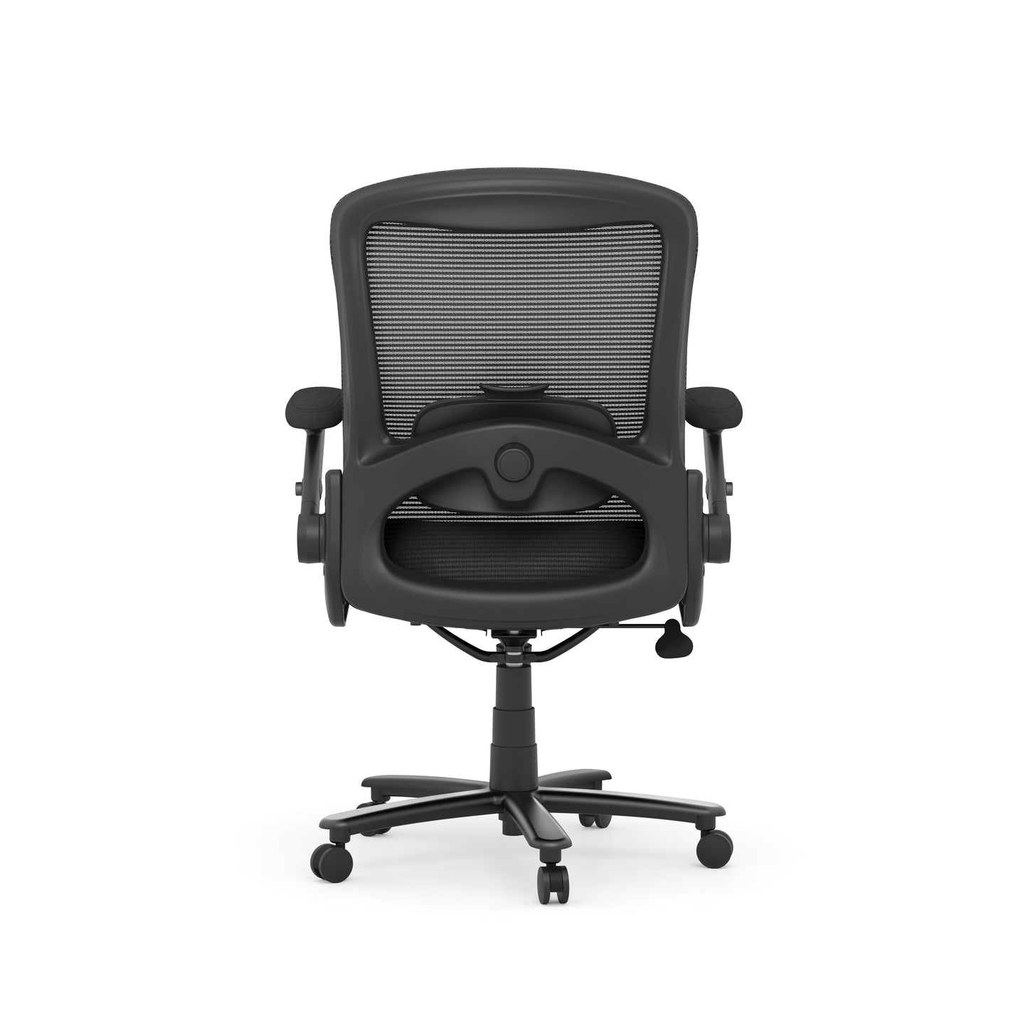 Titan Big & Tall High Mesh Back Swivel Tilter Chair with Height Adjustable Flip Arms Weight Capacity 400lbs - Black - 21010