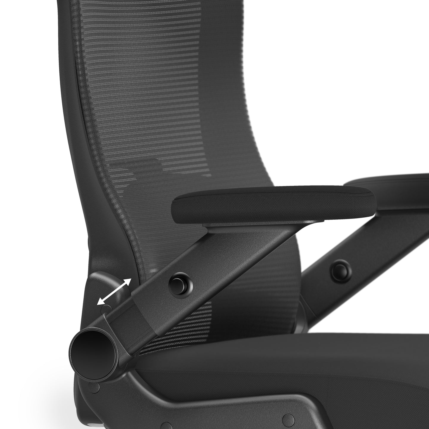 Titan Big & Tall High Mesh Back Swivel Tilter Chair with Height Adjustable Flip Arms Weight Capacity 400lbs - Black - 21010