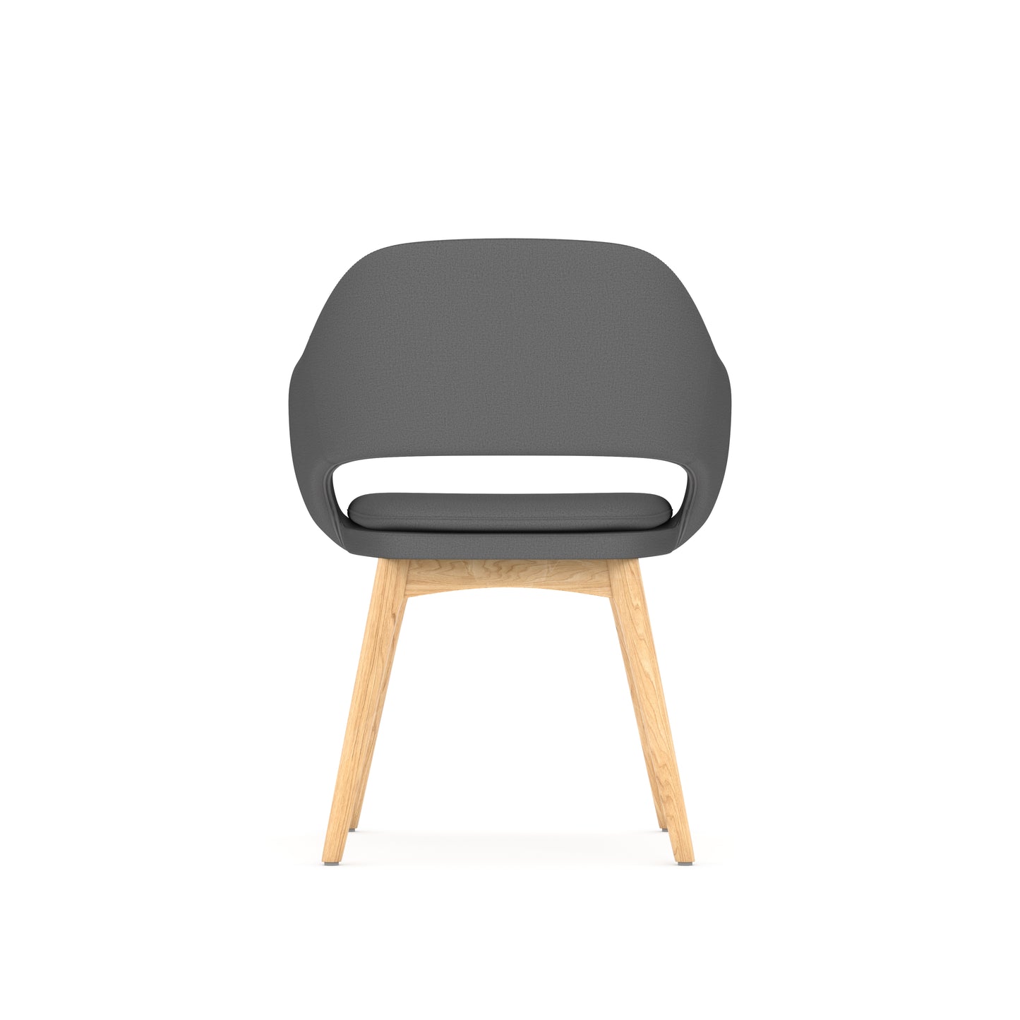 Konfurb Kona Guest Chair Gray Fabric with Wood Base - 29110/77088