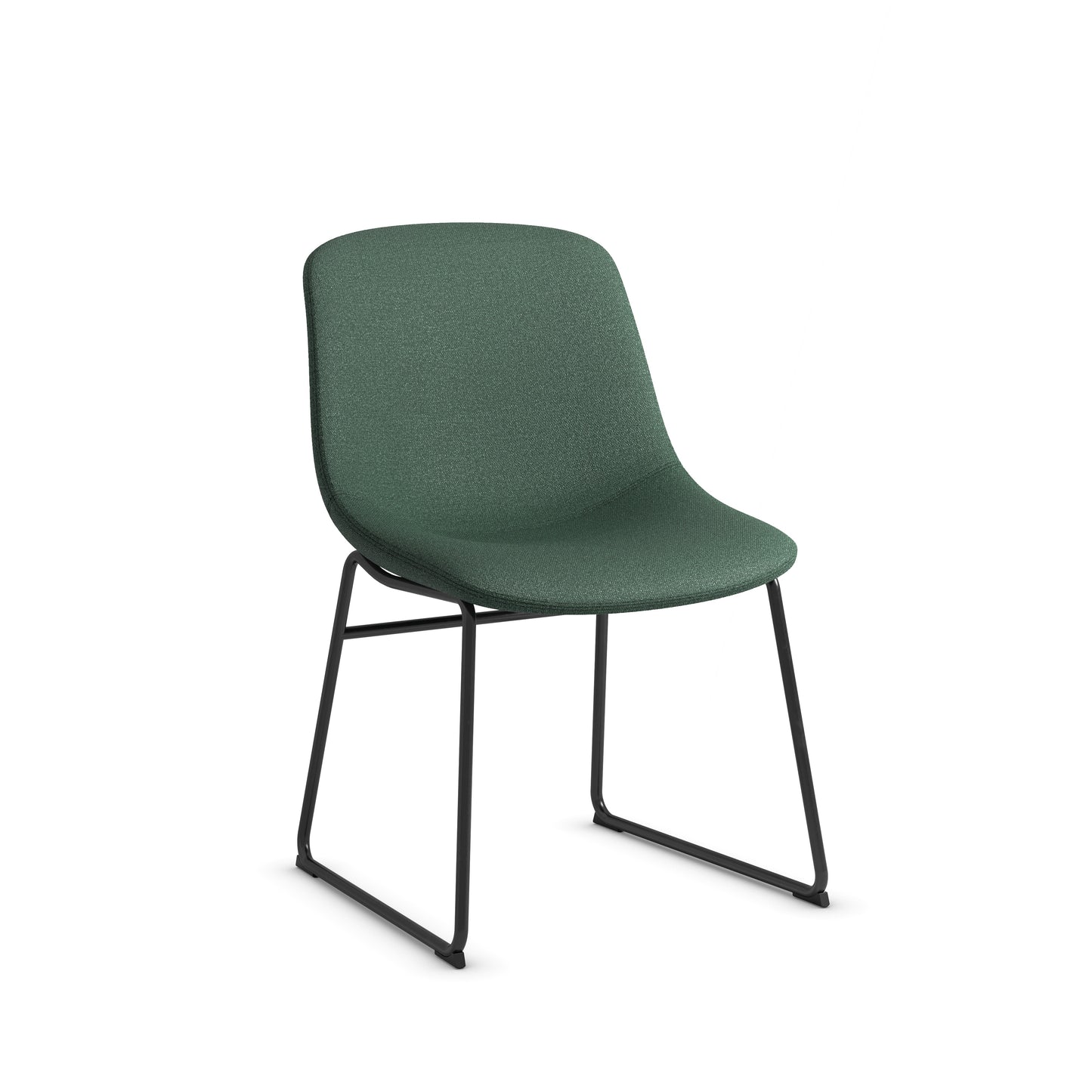 Zest Shell Chair Black Frame - Black, Gray or Green Fabric - 36241