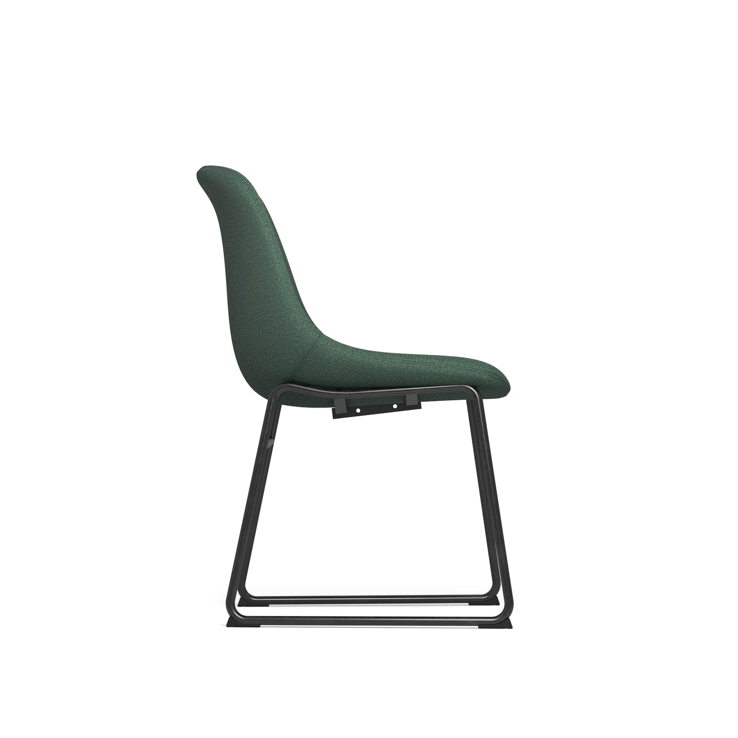 Zest Shell Chair Black Frame - Black, Gray or Green Fabric - 36241