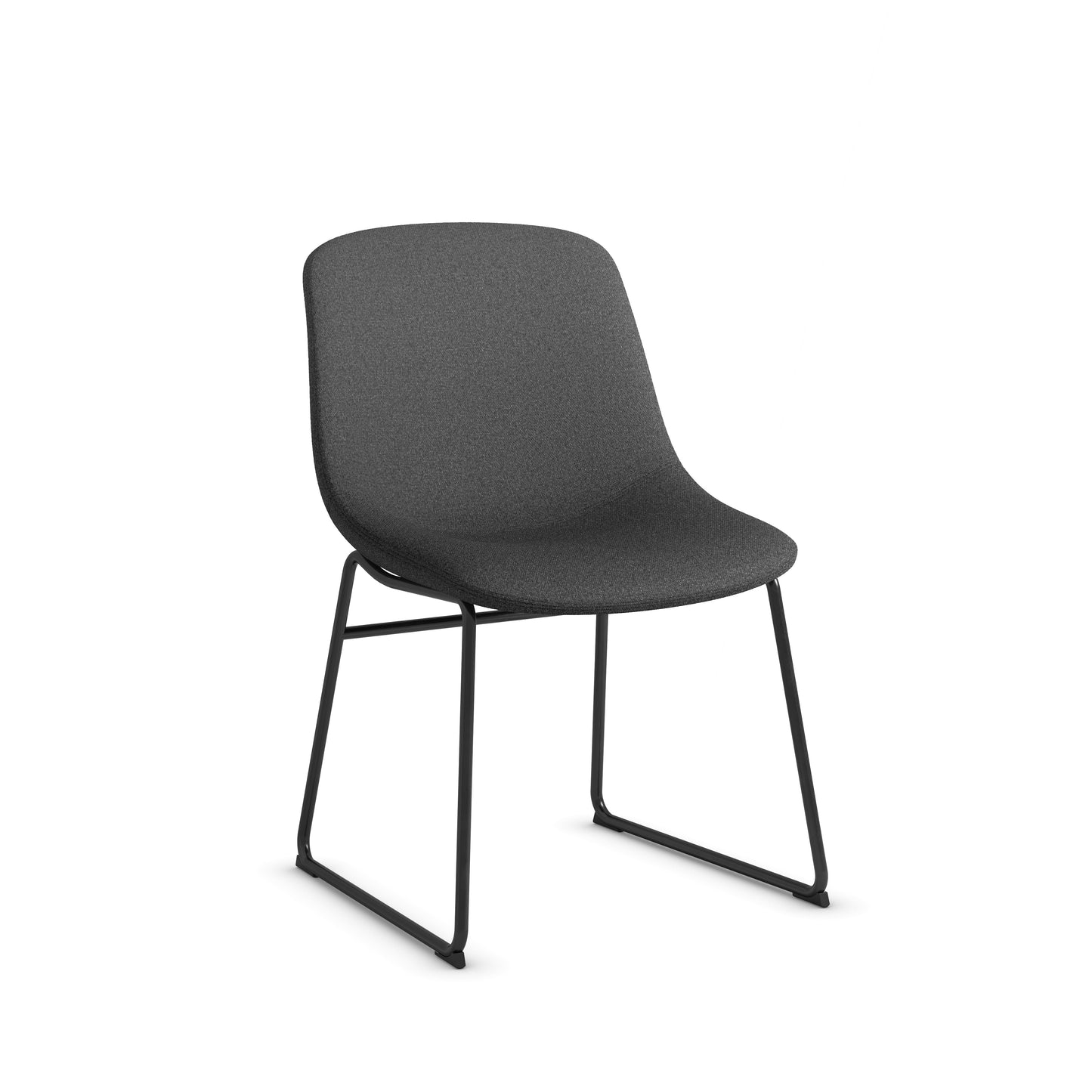 Zest Shell Chair Black Frame - Black, Gray or Green Fabric - 36241