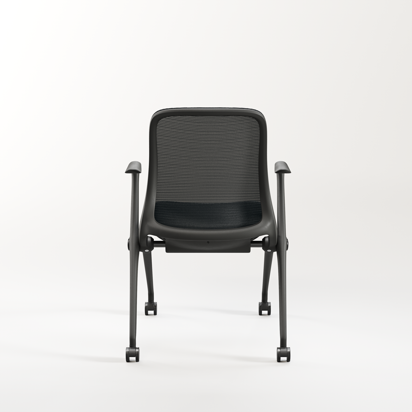 Era Nesting Flip Seat Guest Chair - Black or Gray - White or Black Frame - 61394