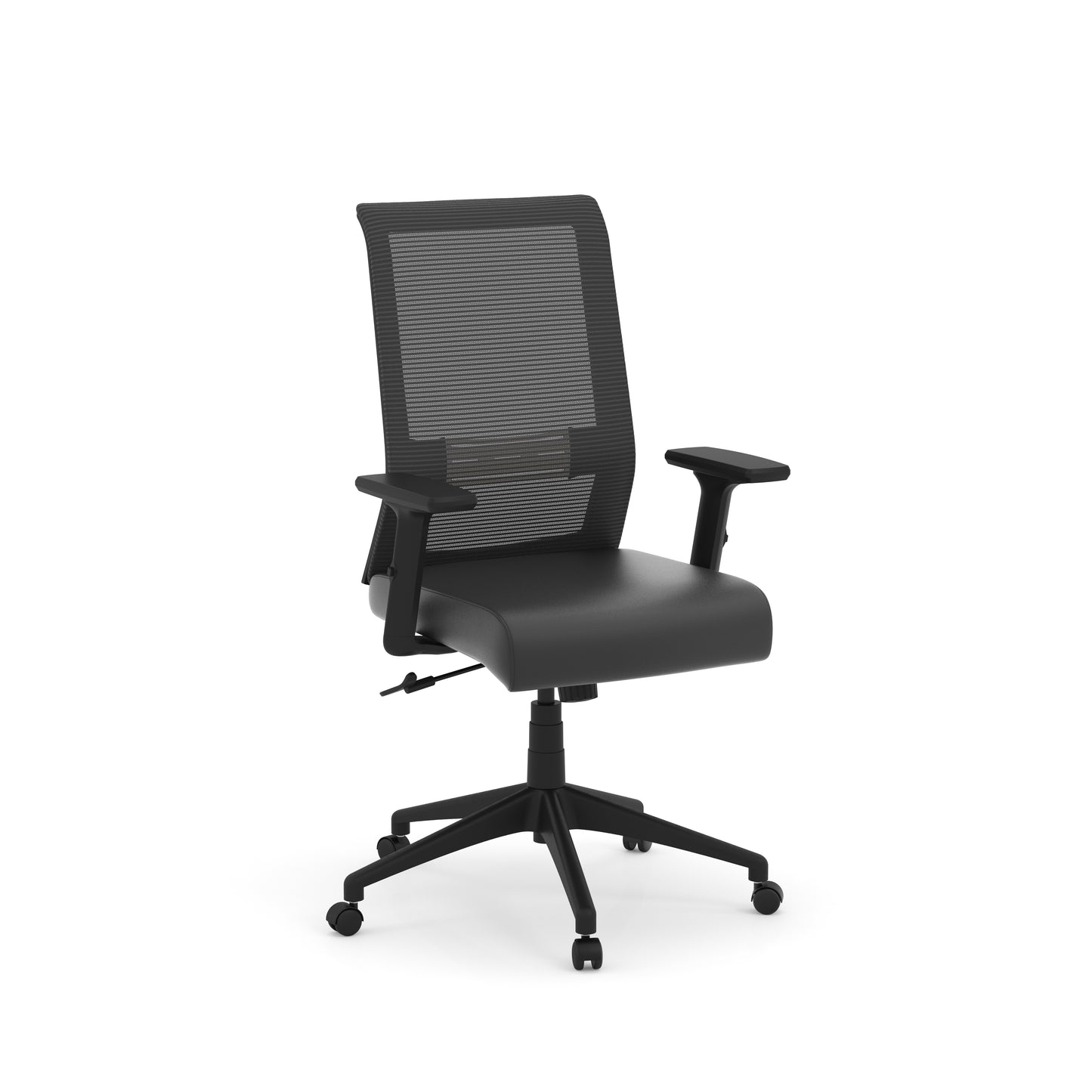 Mimic Black Mesh Black Seat Task Chair with Height Adjustable Arms - 6560