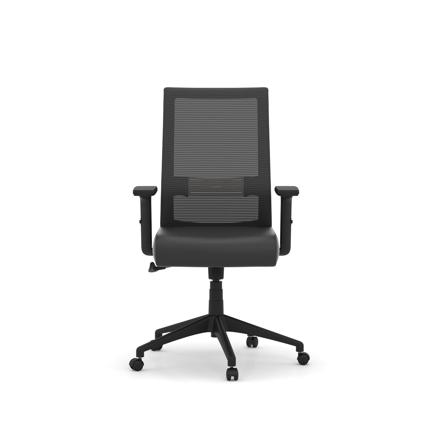 Mimic Black Mesh Black Seat Task Chair with Height Adjustable Arms - 6560