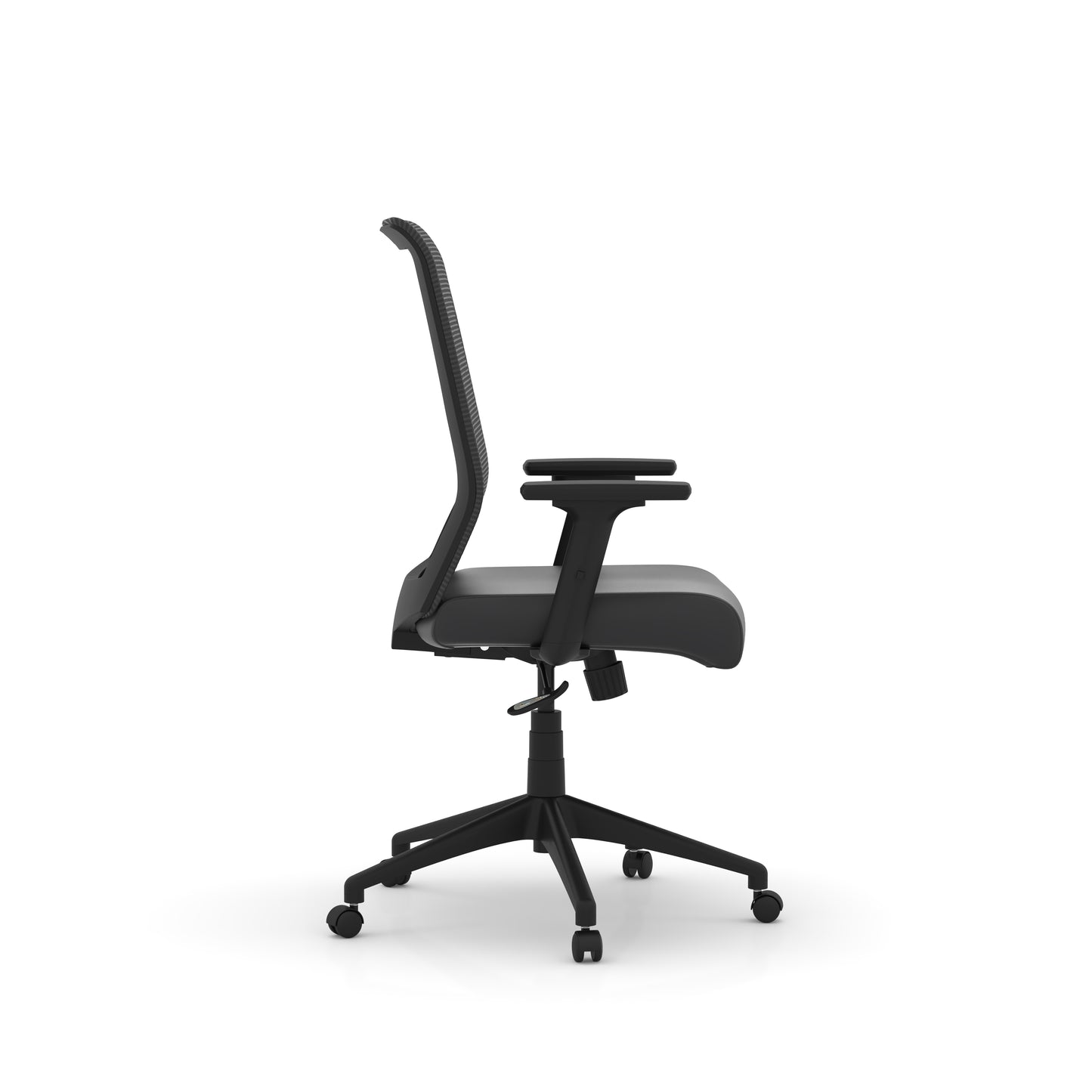 Mimic Black Mesh Black Seat Task Chair with Height Adjustable Arms - 6560