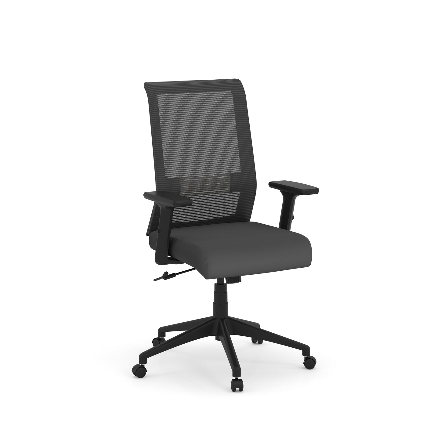 Mimic Black Mesh Black Seat Task Chair with Height Adjustable Arms - 6560