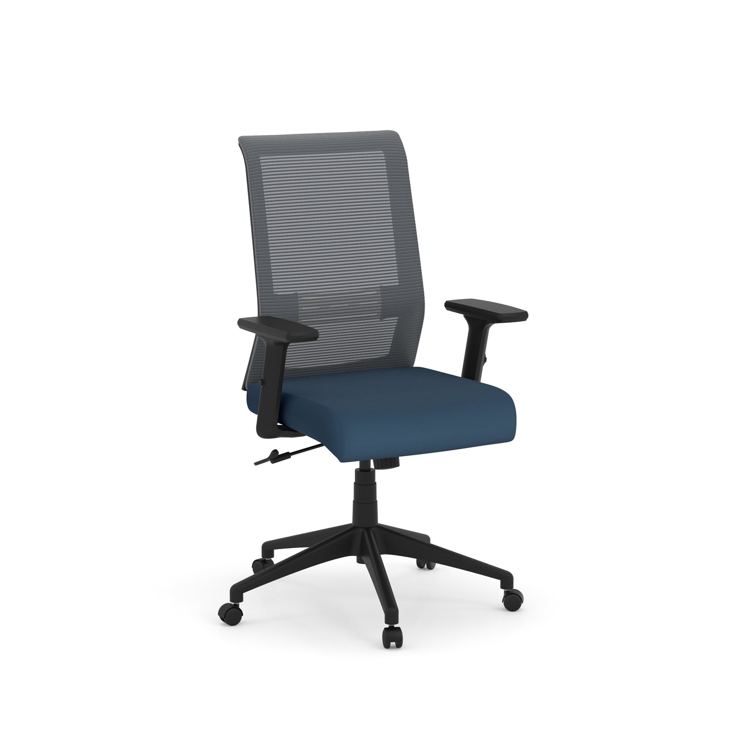 Mimic Gray Mesh Black Seat Task Chair with Height Adjustable Arms - 6560