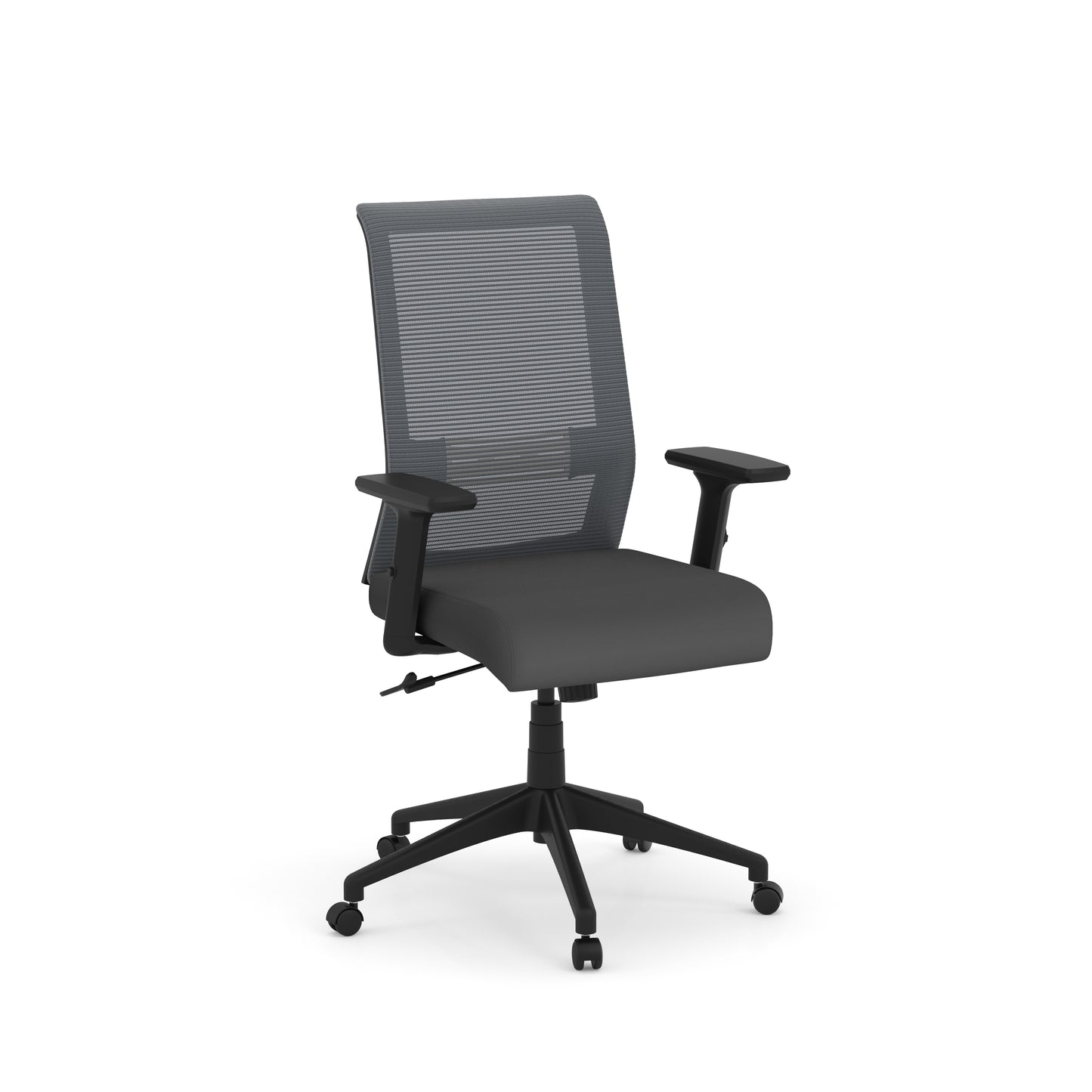 Mimic Gray Mesh Black Seat Task Chair with Height Adjustable Arms - 6560
