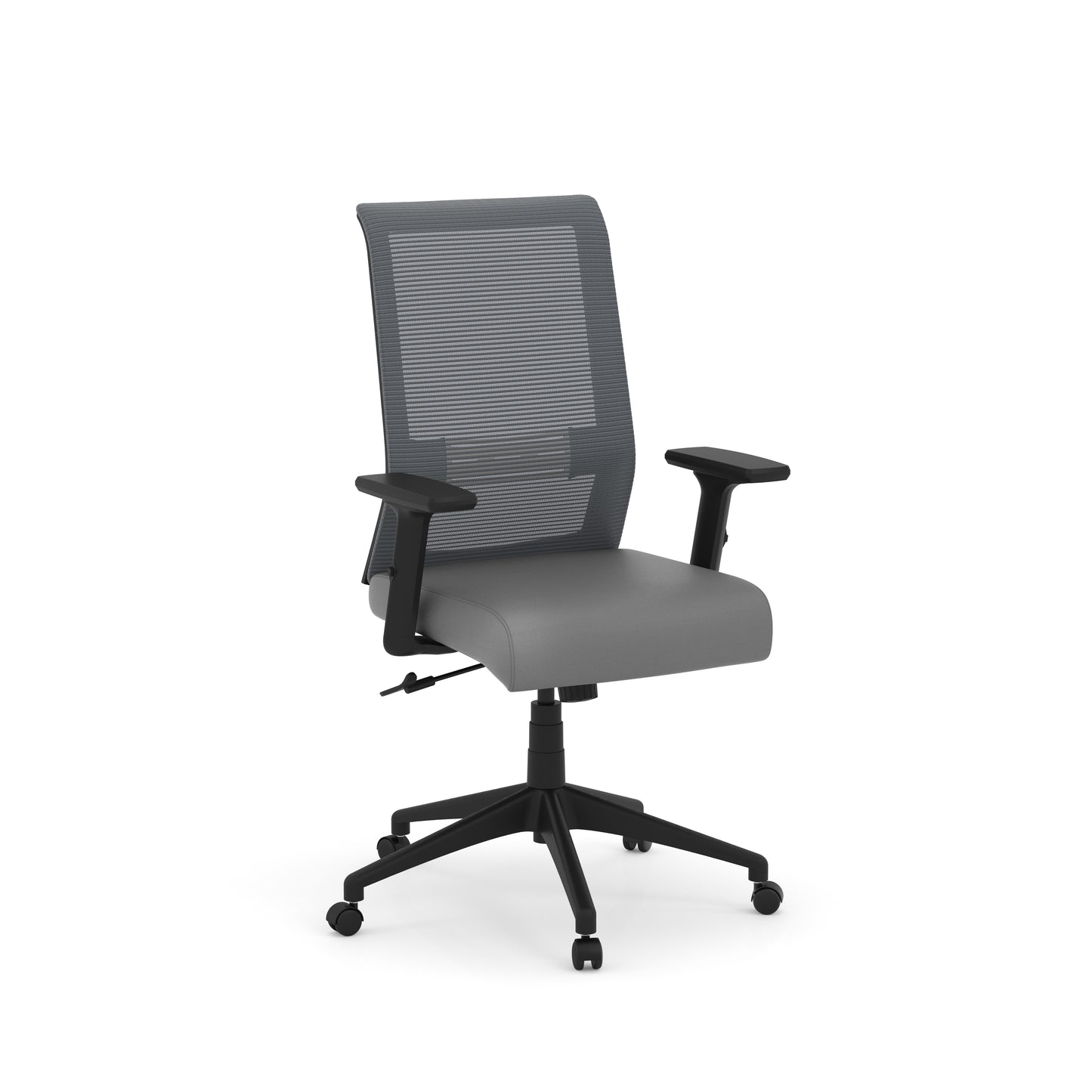 Mimic Gray Mesh Black Seat Task Chair with Height Adjustable Arms - 6560